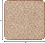 House, Home and More Skid-Resistant Carpet Indoor Area Rug Floor Mat - Praline Brown - 3 Ft X 3 Ft - Non Slip Rubber Backing, Stain Resistant, Dog Friendly, Living Room Bedroom Kitchen Entryway