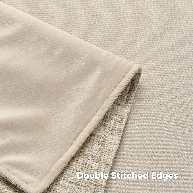 FUTEI Beige Decorative Throw Pillow Covers 20x20 Inch Set of 2,Soft Chenille Tweed Textured Cushion Case,Modern Home Decor for Couch Bed Living Room