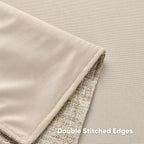 FUTEI Beige Decorative Throw Pillow Covers 24x24 Inch Set of 2,Soft Chenille Tweed Textured Euro Pillow Shams,Modern Home Decor for Couch Bed Living Room