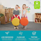 SoftScape Classpack 15 inch Round Floor Cushions with Handles; Flexible Seating for Daycare, Preschool, Classroom, Library and More; 2 inch Thick Deluxe Foam (24-Piece) - Assorted, 13773-AS