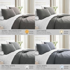 Southshore Fine Living, Inc. Summer Bedspreads, Queen Size Set, Full/Queen Quilt Bedspread with 2 Matching Pillow Shams, Soft Microfiber Lightweight Quilts Coverlet, Easy Care, Slate Grey
