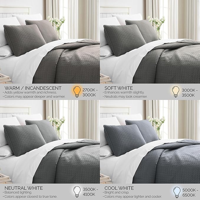 Southshore Fine Living, Inc. Summer Bedspreads, Queen Size Set, Full/Queen Quilt Bedspread with 2 Matching Pillow Shams, Soft Microfiber Lightweight Quilts Coverlet, Easy Care, Slate Grey