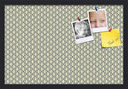 PinPix 24x16 Inch Cork Bulletin Board. This Decorative Framed Pin Board Comes with Yellow and Blue Waves Design and a Satin Black Frame. Ideal for Home Office Decor or Message Board (PinPix-321)
