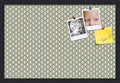 PinPix 24x16 Inch Cork Bulletin Board. This Decorative Framed Pin Board Comes with Yellow and Blue Waves Design and a Satin Black Frame. Ideal for Home Office Decor or Message Board (PinPix-321)