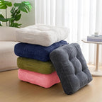 6" Washable Floor Pillow Cushion for Adults, Meditation Cushion Pillow, Large Square Floor Sitting, Removable Tufted Corduroy Cover, for Tatami Living Room or Yoga, 22x22 Inch, Machine Washable