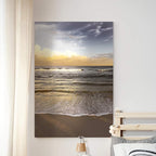Renditions Gallery Canvas Wall Art Nature Modern Paintings Decorations Glam Evening Waves Romantic Scenic Wall Hanging Artwork Prints for Bedroom Living Room Office Kitchen - 32"x48" LT06