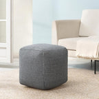Anji Mountain 100% Handmade & Handcrafted Comfortable Home Décor Pouf Ottoman Footrest for Living Room, Bedroom, Nursery, Kidsroom, Patio Furniture - (20" x 20" x 20" - Gray Maze)
