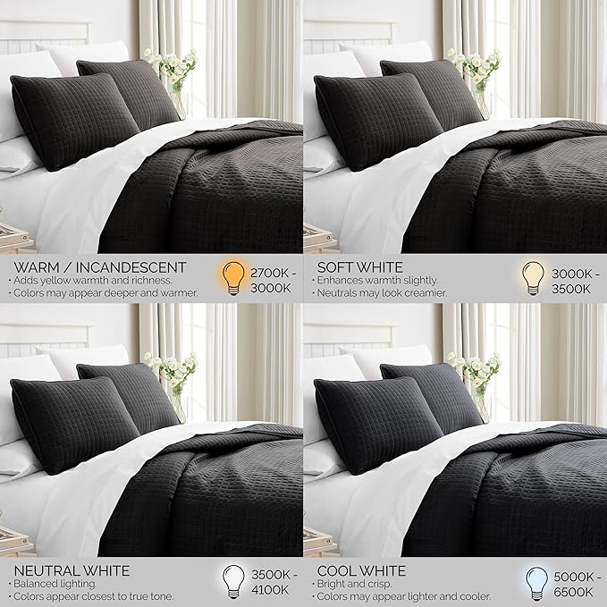 Southshore Fine Living, Inc. Twin XL Quilt Bedding Set, Dorm Room Bedding Essentials, Stain Resistant, Machine Washable Bedspread, XL/Twin Black Quilt Comforter Set/Bedspread with Pillow Sham, Black