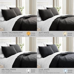 Southshore Fine Living, Inc. Quilts, Queen Size/Full Quilt Bedding Set, Stain & Pet Hair Resistant Bedding, Coverlet Queen Size/Full Size Quilt Bedspread, Soft Microfiber with 2 Pillow Shams, Black