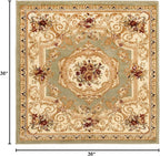 Rugs.com Chateau Collection Rug – 8' x 11' Cream Medium Rug Perfect for Living Rooms, Kitchens, Entryways