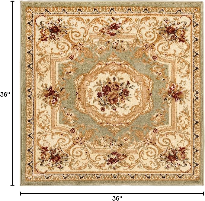 Rugs.com Chateau Collection Rug – 8' x 11' Cream Medium Rug Perfect for Living Rooms, Kitchens, Entryways