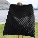 Bedsure GentleSoft Black Throw Blanket for Couch - Checkered Fleece Blankets Gifts for Women Men Girls, Cute Soft Cozy Throw for Bedroom Home Decor Gifts, 50x60 Inches
