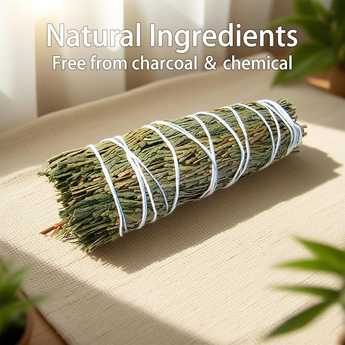Cedar Incense Sticks,Natural Aromatherapy Low Smoke-Clean-Burning-8.3 Inch-1 Hour Burn Time-Yoga-Meditation,30 Sticks
