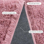 Small Blush Rugs for Bedroom, Fluffy 2x3 Rug Throw Non Slip for Bedside Dorm Kids Room, Plush Comfy Shag Carpet for Home Decor Aesthetic