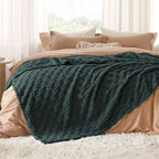 Bedsure GentleSoft King Size Blanket for Bed - Super Soft Cozy Blankets for Women Men Girls, Large Fuzzy Fleece Throw for Bedroom Decor, Dark Green,108x90 Inches