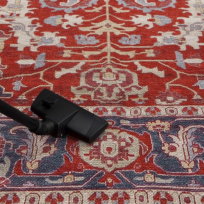 Keen Home Design 10x14 Rug - Machine Washable Area Rug with Non-Slip Backing, Ideal for Living Room, Dining Room, Bedroom - Vintage, Easy Clean, Durable, Low Pile Rug - (9'7" x 14')