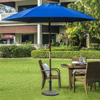 Tangkula 22 LBS Patio Umbrella Base, Round Outdoor Umbrella Stand W/Adjustable Knob, Rattan Pattern, All-Weather Umbrella Base Holder for Poolside, Yard, Street