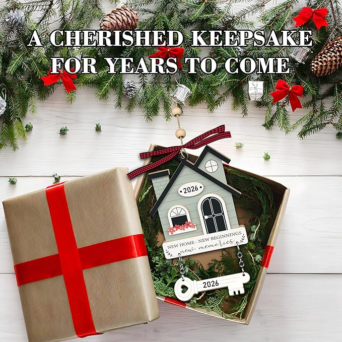 New Home Ornament 2026 - Housewarming Gifts for New Home First House, House Warming Gift for Couple Newhouse Owners Ideas - Home Ornaments for Home - First Home Christmas Ornament 2026