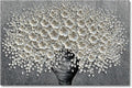 Epicler 30x45 inch Hand-Painted Oil Painting, White Bouquet Oil Painting, Canvas Wall Decoration Painting.