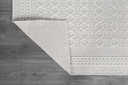 Micro Loop Indoor Rug White 8x10 Boho Geometric Neutral Area Rugs for Living Room Soft Luxury Modern Low and High Pile Durable Stain Resistant Non-Shedding Indoor Area Carpet 8 x 10