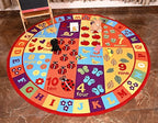 Furnish my Place 740 ABC with Numbers ABC Area Rug for Kids | Educational Alphabet Letter & Numbers | Nurseries Kindergarten | Play Area | Multicolor (3'3" Round)