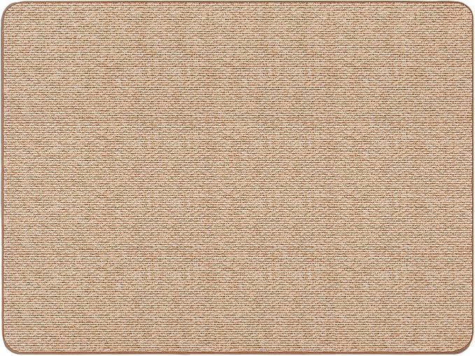House, Home and More Skid-Resistant Carpet Indoor Area Rug Floor Mat - Praline Brown - 6 Ft X 8 Ft - Non Slip Rubber Backing, Stain Resistant, Dog Friendly, Living Room Bedroom Kitchen Entryway