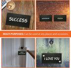 Chalkboard Hanging Signs Erasable Wood Rectangle Small Vintage Rustic Blackboard Message Memo Display for Wedding, Bar, Restaurant, Kitchen Pantry & Wall Decor, 2 Pack