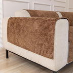 HAOMAIJIA Waterproof Sofa Arm Covers Set of 2 Non Slip Chair Arm Covers Chenille Washable Couch Arm Cover Furniture Protector (Brown, 23.6" x 27" 2 Pack)