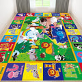 ABC Kids Rug 9'8" x 6'5", Kids Rugs for Playroom Classroom Carpet with Anti-Slip Back, Educational Preschool Rugs with ABC Animals, Extra Large Thick (9'8" x 6'5", Style 7)