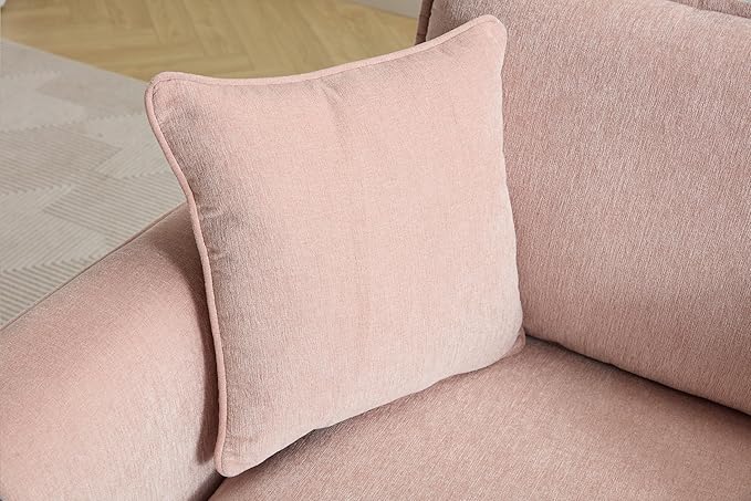 ERYE Living Room Accent Chair, Modern Chenille Upholstered Wider Seat Cushion Leisure Armchair W/2 Pillows and Removable Cover for Home Apartment,Bedroom,Office