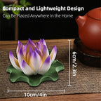 Lotus Incense Burner - Incense Burner Holder for Home Incense Holder Decor Incense Holder for Sticks Yoga, SPA (Z1-Purple Yellow)