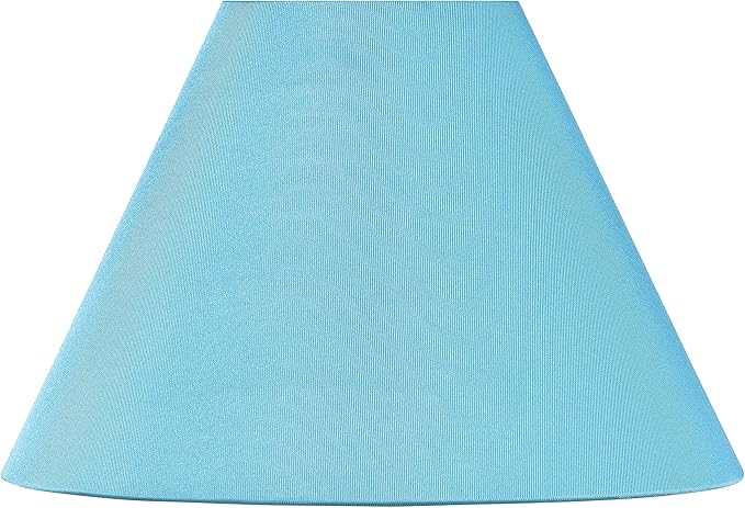 Aspen Creative 56032, Hardback Empire Transitional UNO Lamp Shade, Sky Blue, 4" Top x 10" Bottom x 7" Slant, Slip UNO 33mm