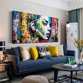 CIRABKY African American Wall-Art for Living Room - Black Girl Wall Art - Graffiti Wall Decor Colorful Pictures Big Poster Size 29" x 59"
