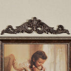 Salvatar Wall Art Topper | Wide Picture Design | Antique Bronze Metallic Finish | Openwork Acanthus Leaf Scrolls with Ornate Fleur De Lis | Hang Alone or Above Artwork or Framed Family Photographs