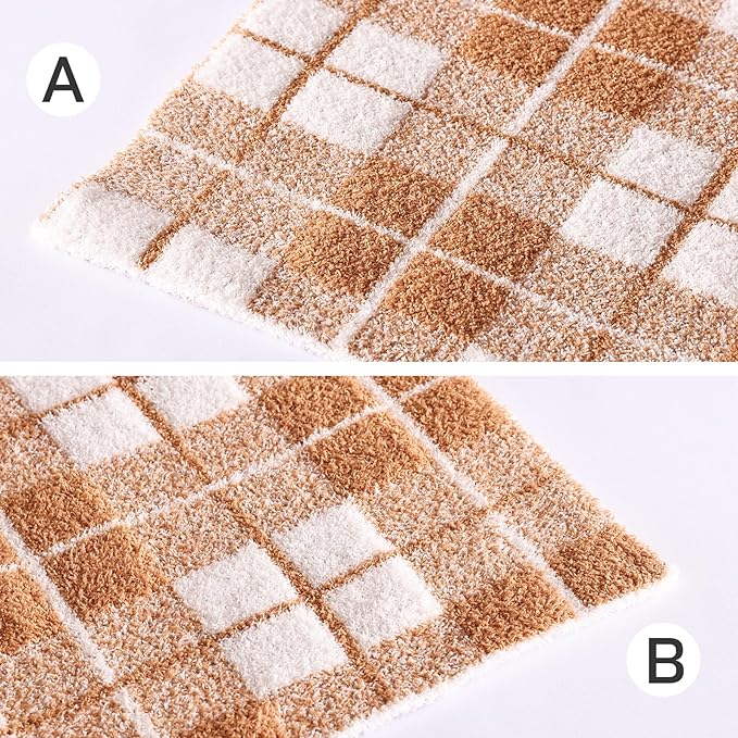 Panku Plaid Blanket, Ultra Soft Cozy Throw Blanket, Warm Fluffy Burnt Orange Throw Blanket for Couch and Sofa (50x60 Inches, Burnt Orange)