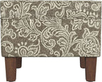 Spatial Order Home Decor | Dinah Collection Modern Storage Ottoman | Ottoman with Storage for Living Room & Bedroom(Brown Jacobean Print)