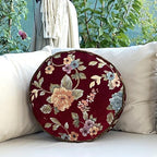 Round Tapestry Decorative Pillow (Olivetone, 20" x 3")