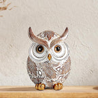 Owl Statue and Figurine for Home Decor Accents Adorable Owl for Shelf Bookshelf Bedroom Living Room Office Table Desk Modern Decorations Animal Sculpture for Birds Lovers