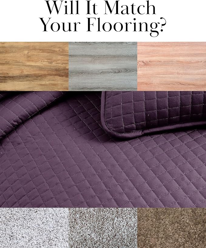 Southshore Fine Living, Inc. Quilts, Queen Size/Full Size Quilt Bedding Set, Stain & Pet Hair Resistant Bedding, Coverlet Queen Size/Full Size Lightweight Bedspread with 2 Pillow Shams, Purple