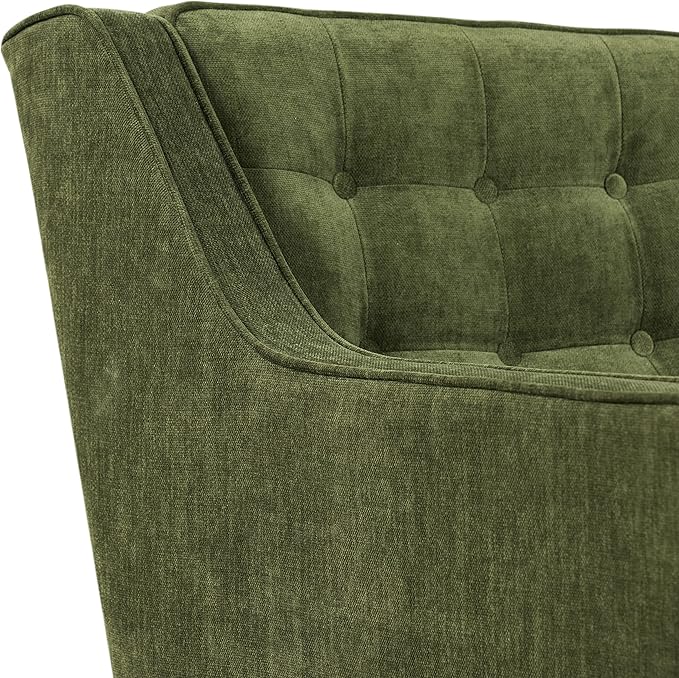 Poly & BARK Gus Lounge Chair in Distressed Green Velvet