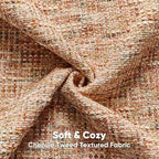 FUTEI Rust Decorative Throw Pillow Covers 16x16 Inch Set of 2,Soft Chenille Tweed Textured Cushion Case,Modern Home Decor for Couch Bed Living Room