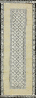 Kilim Runner 2.6x10 Cotton Runner Rug Beige & Black Flatweave Runner 0.19 inches Stone Easy Washable Hand Wash Cotton Carpet Indoor Outdoor Runner Rugs for Hallway, Staircases, Corridor Runner