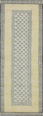 Kilim Runner 2.6x10 Cotton Runner Rug Beige & Black Flatweave Runner 0.19 inches Stone Easy Washable Hand Wash Cotton Carpet Indoor Outdoor Runner Rugs for Hallway, Staircases, Corridor Runner