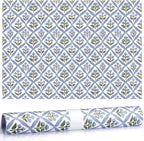 10 Sheets Drawer Liners for Dresser Scented Drawer Liners Non Adhesive Scented Paper for Fragrant Home Shelf Closet(Linen,Light Blue Pattern)