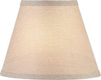 Aspen Creative 56028, Empire Uno Lamp Shade in Medium Brown Burlap Textured Fabric, 5" Top x 9" Bottom x 7" Slant Height, Slip UNO 33mm