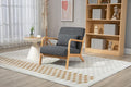 KEIKI Mid Century Modern Accent Chair, Lounge Armchair with Solid Wood Frame and Waist Cushion for Living Room, Bedroom
