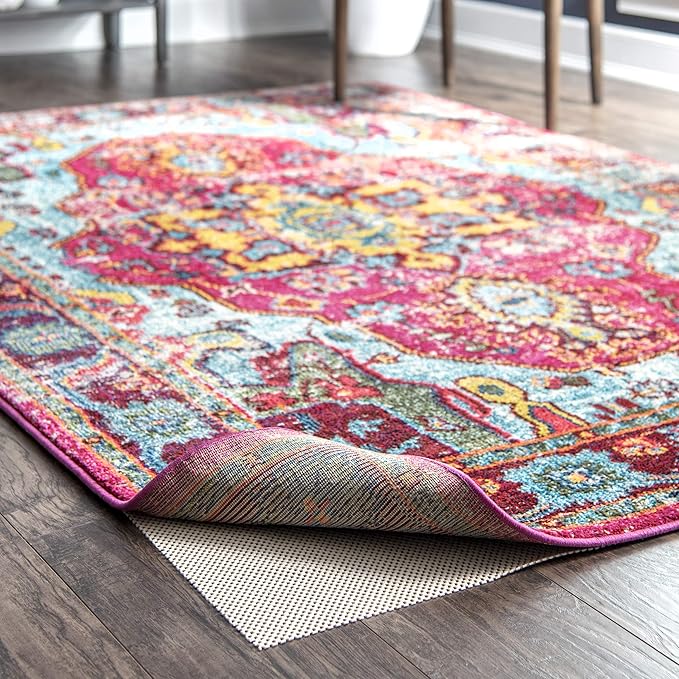nuLOOM 6' x 9' Non-Slip Gripper Rug Pad, Cushioned for Comfort & Floor Protection, Skid Resistant Pads for Hard Floors Under Carpet Mat Cushion, Customizable Protection