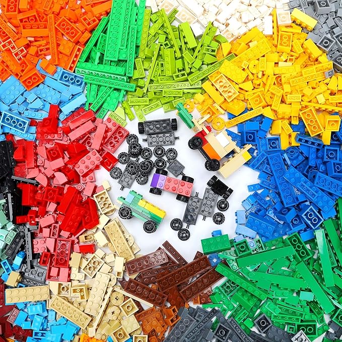 Lekebaby 1546 Pieces Classic Building Blocks Creative Bulk Building Bricks Sets, Compatible with All Major Brands, Educational Toy for Boys Girls 6 Years Old and Up