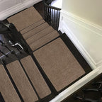 PURE ERA Carpet Stair Treads Tape Free Non Slip Indoor Stair Carpet Stair Protectors Pet-Friendly Non-Slip Skid Resistant Washable Reusable 8" x 30"(14 Pieces,Camel Brown)