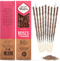Sagrada Madre 9 pcs Wildly Harvested - Rose & Olibanum/Frankincense Incense Sticks, 7" Long - Thick Aromatic Incense Sticks (45-55 min Burning Time) to Neutralize Negative Energies & Harmonizing Space